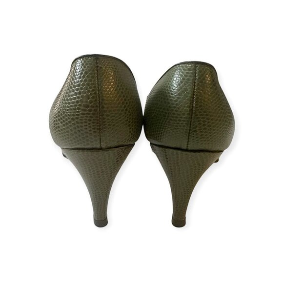 Vintage DeLiso Debs by Palter DeLiso Green Pumps, Size  7 AAA - Picture 14 of 16